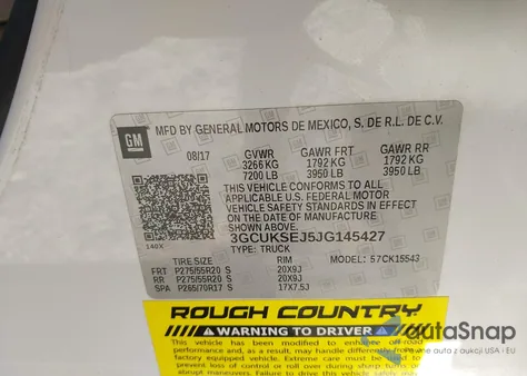 2018 Chevrolet Silverado 1500 1Lz from USA, damaged, VIN 3GCUKSEJ5JG145427